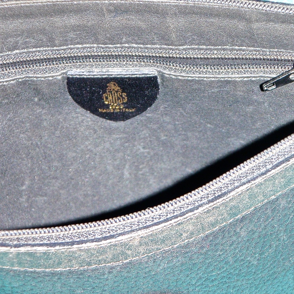 CROSS WOMEN'S BLACK LEATHER LINED SHOULDER BAG MADE IN ITALY - Picture 5 of 5